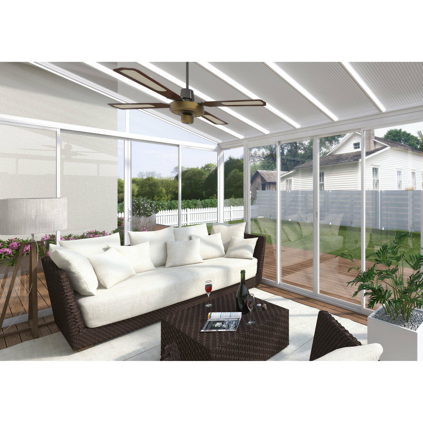 Palram SanRemo 10' x 14' Patio Enclosure - White
