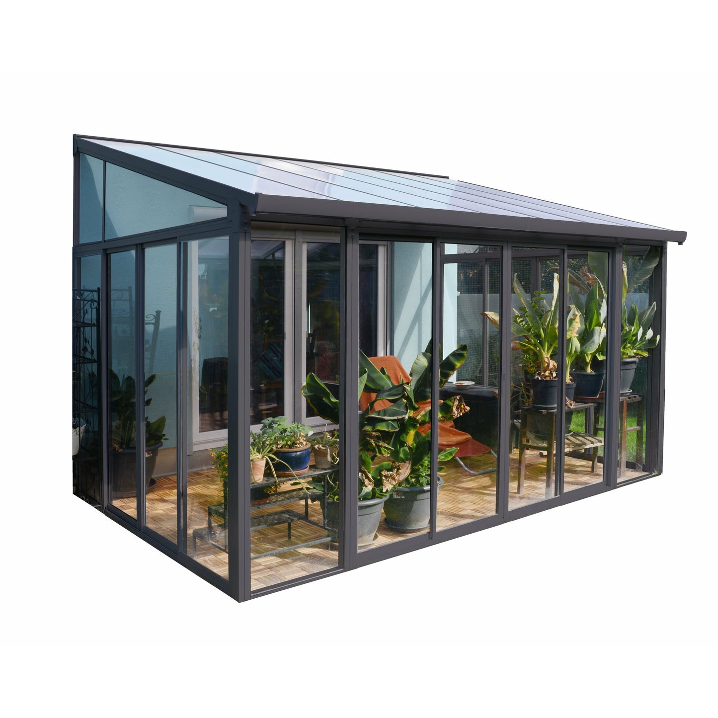 Palram San Remo 10' x 14' Patio Enclosure - Gray/Clear