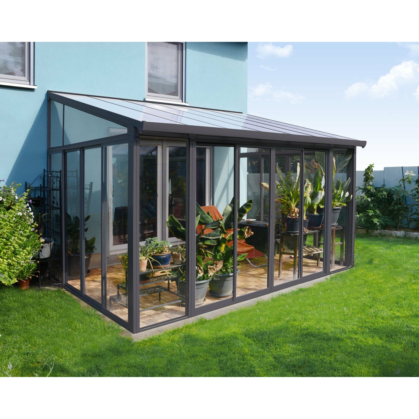 Palram San Remo 10' x 14' Patio Enclosure - Gray/Clear