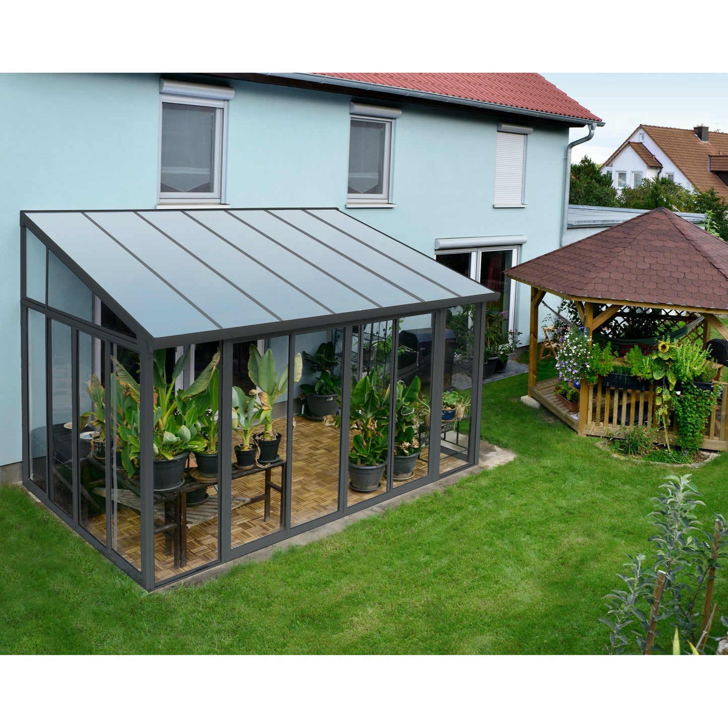 Palram San Remo 10' x 14' Patio Enclosure - Gray/Clear
