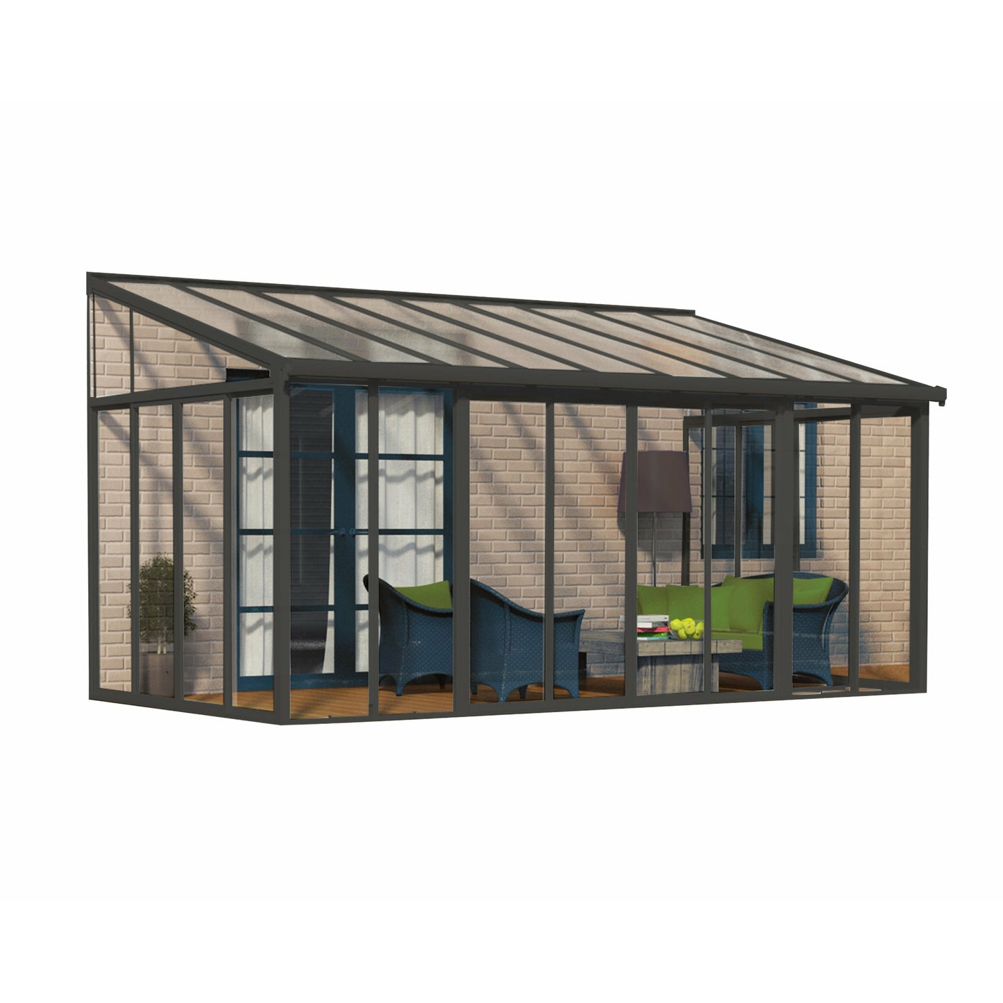 Palram San Remo 10' x 18' Patio Enclosure - Gray/Clear