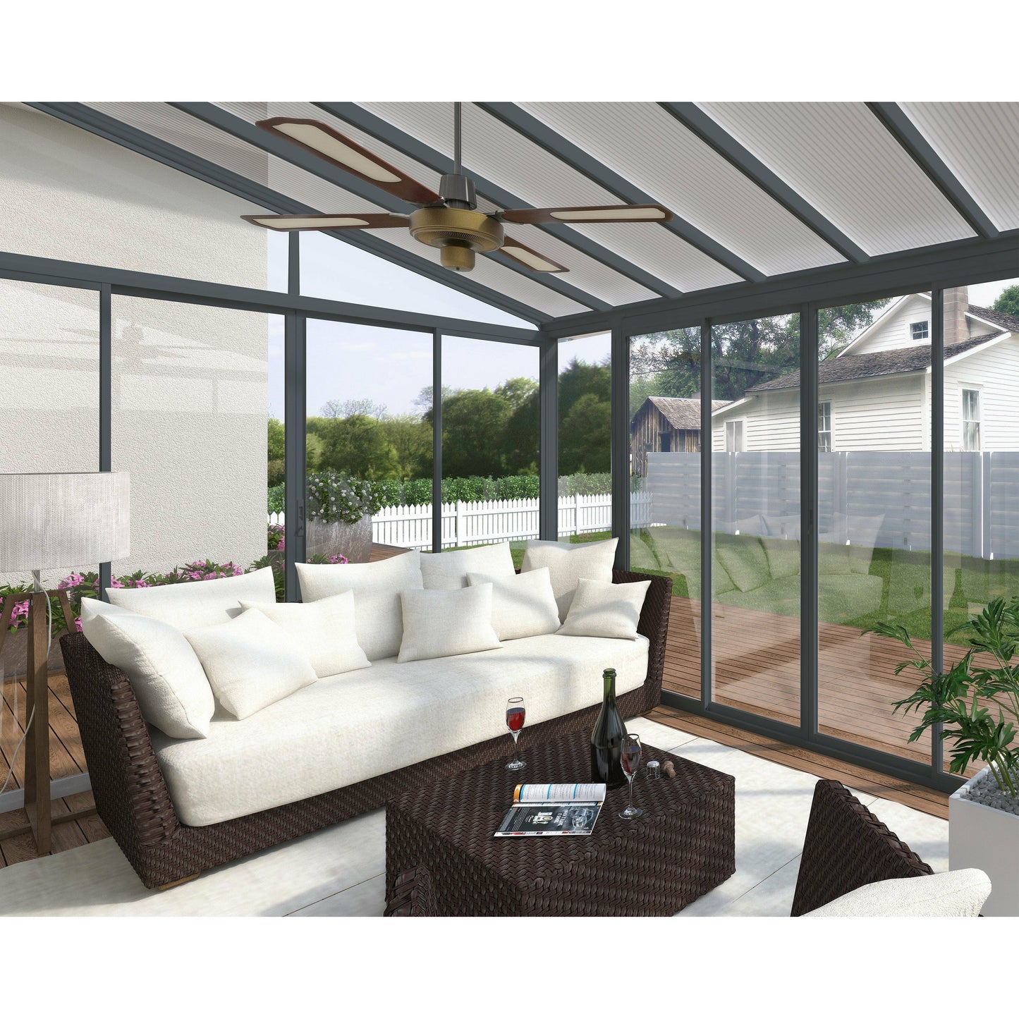 Palram San Remo 10' x 18' Patio Enclosure - Gray/Clear