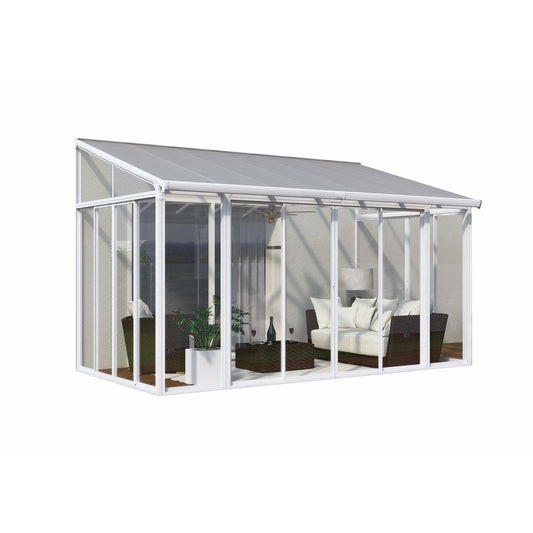 Palram SanRemo 10' x 14' Patio Enclosure - White with Screen Doors (6)