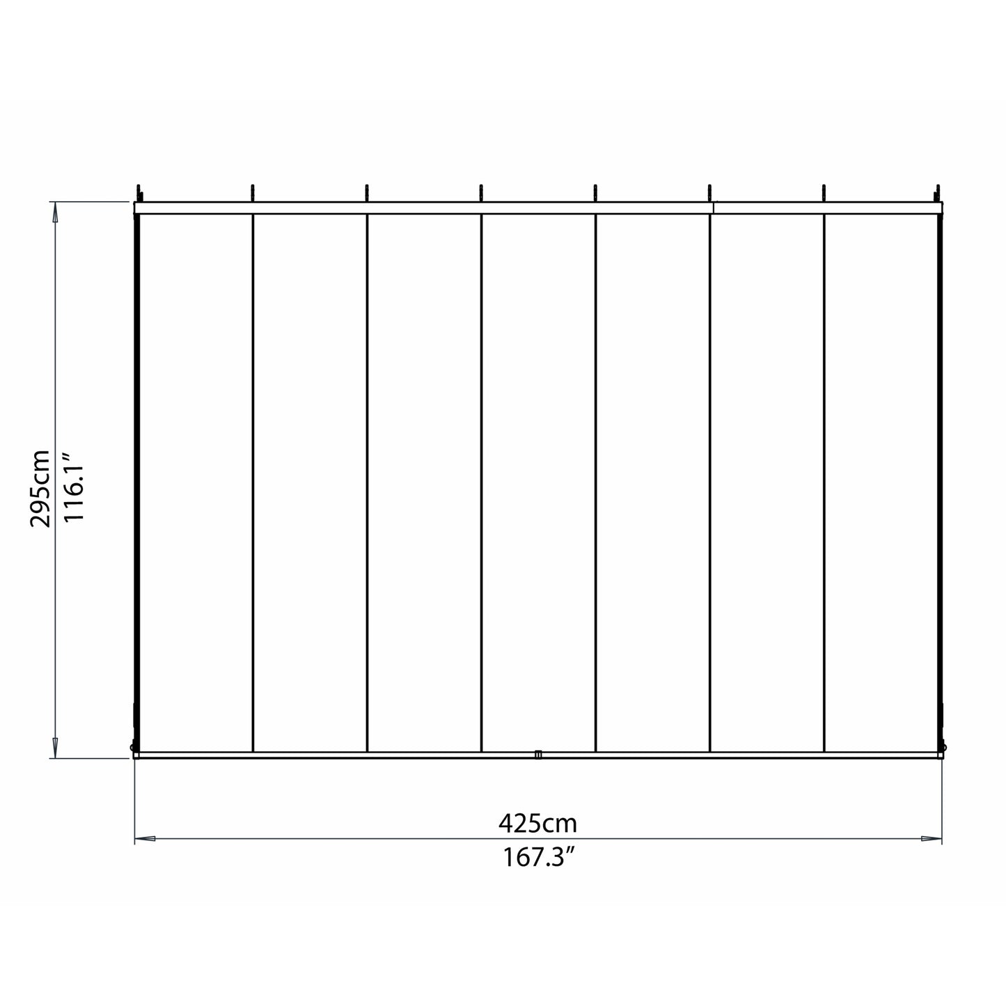 Palram SanRemo 10' x 14' Patio Enclosure - White with Screen Doors (6)
