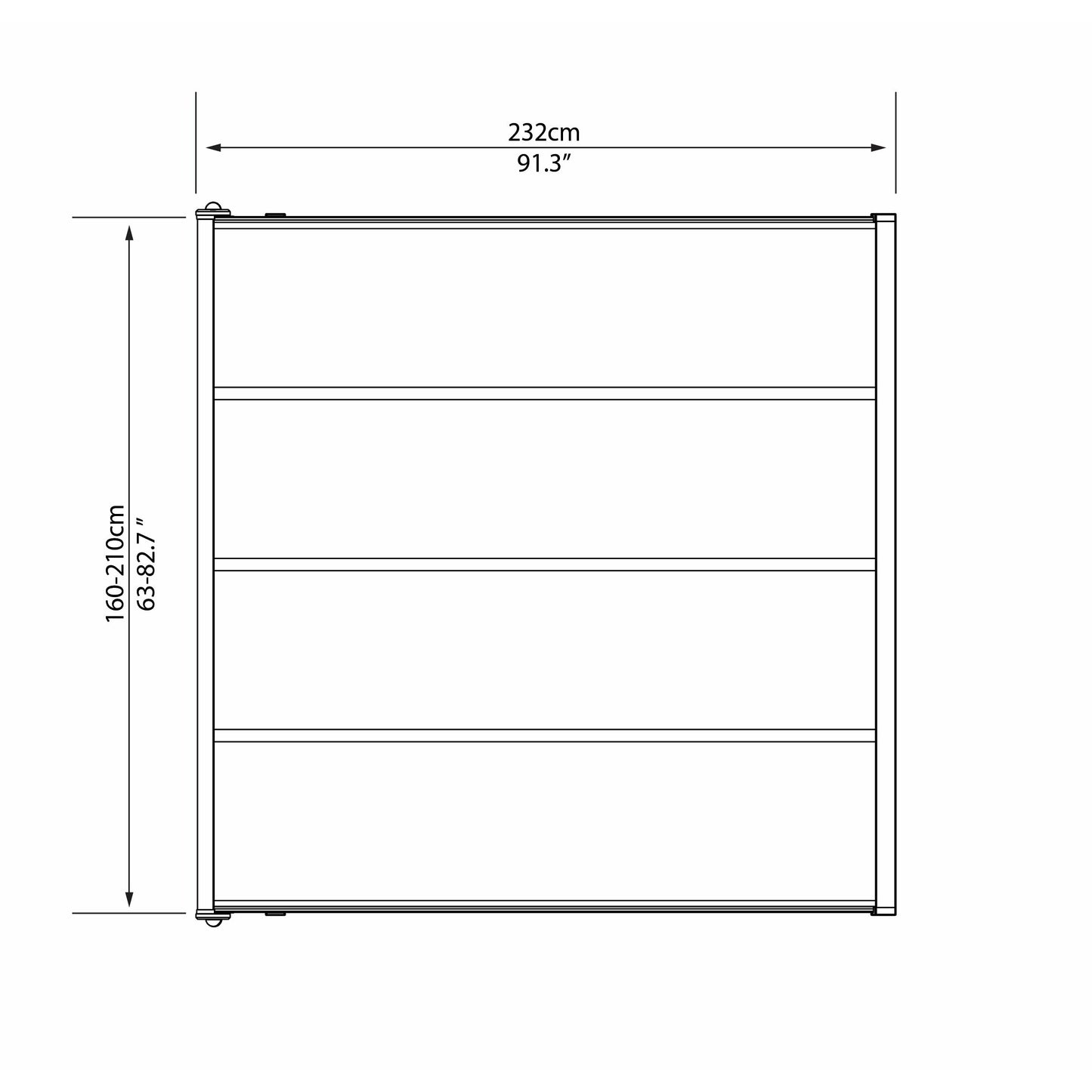 Palram Sierra 8' x 8' Patio/Door Cover