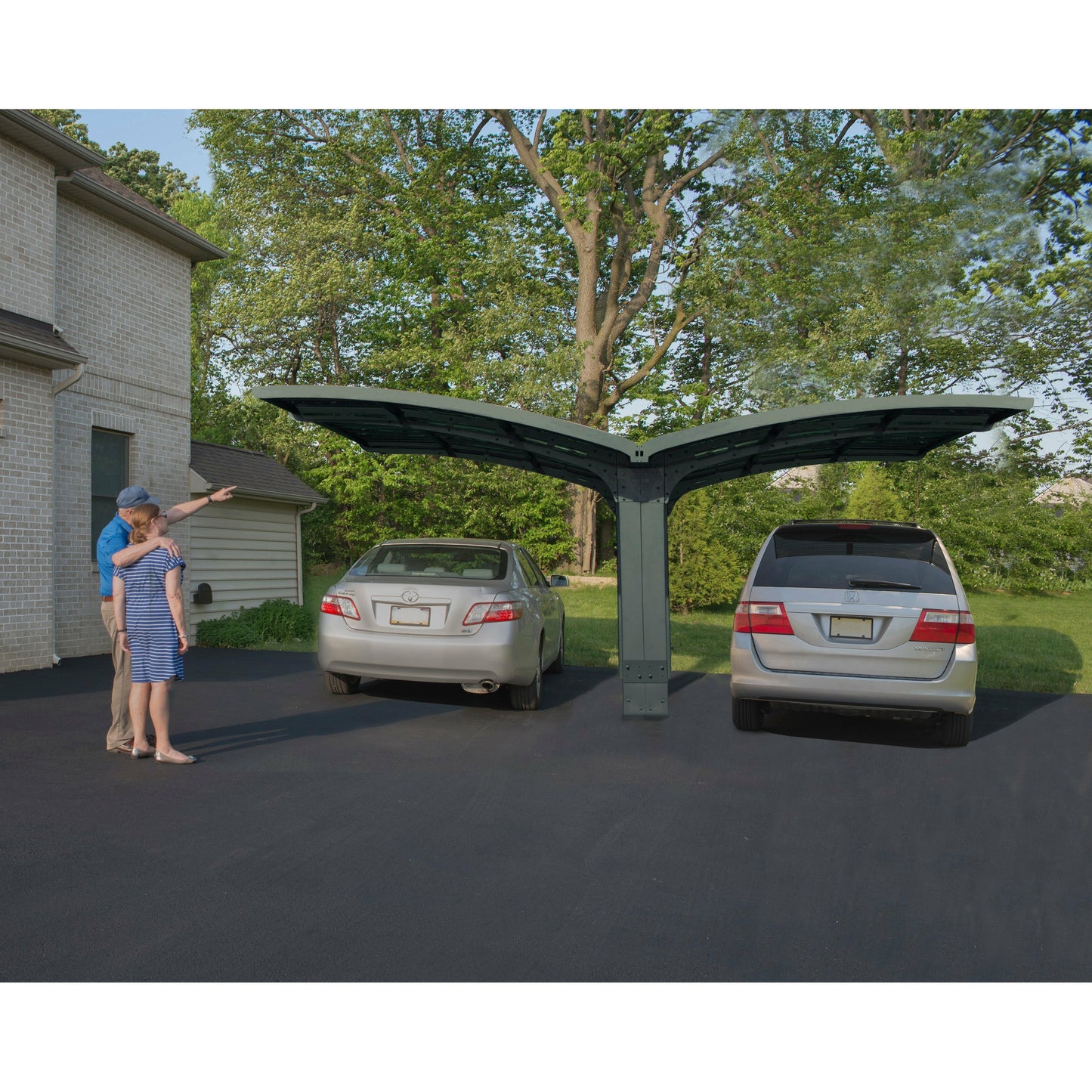 Palram Arizona Breeze Dbl Carport Wing-Style