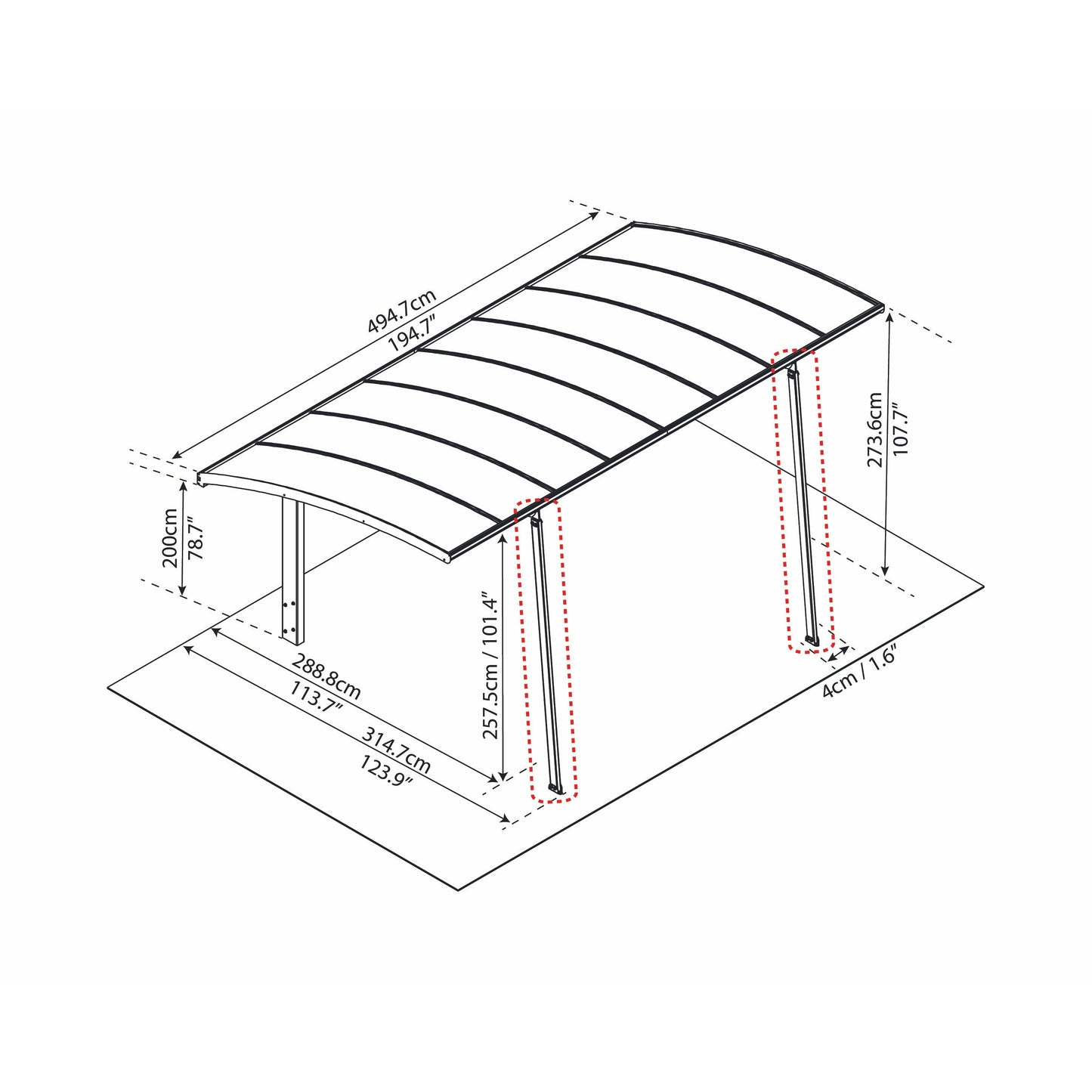 Palram Arizona Winter Support Kit