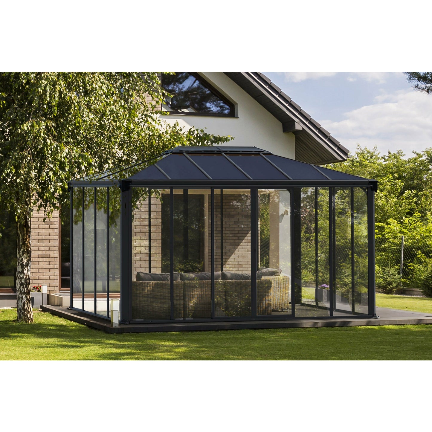 Palram Ledro Gazebo 10 x 14 GRAY/BRNZ