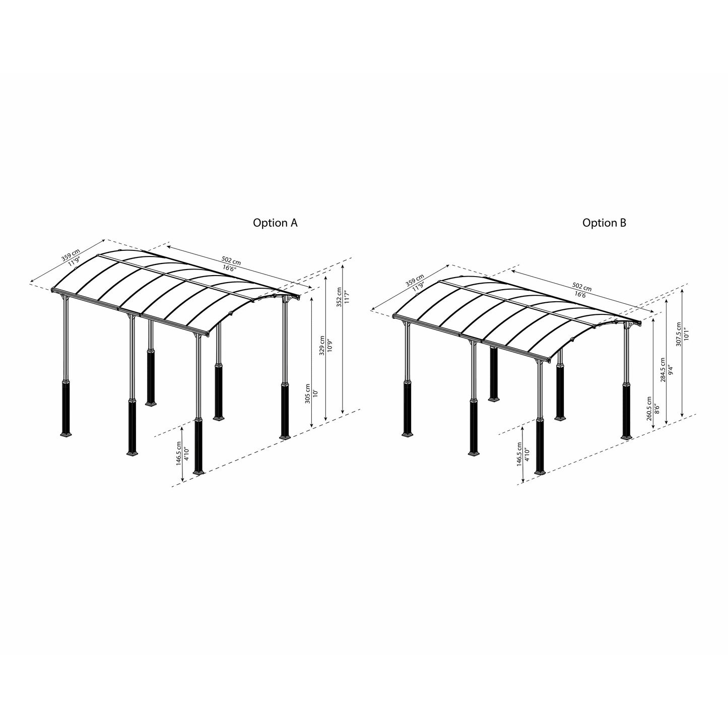 Palram Arcadia Alpine 12 x 16 Carport