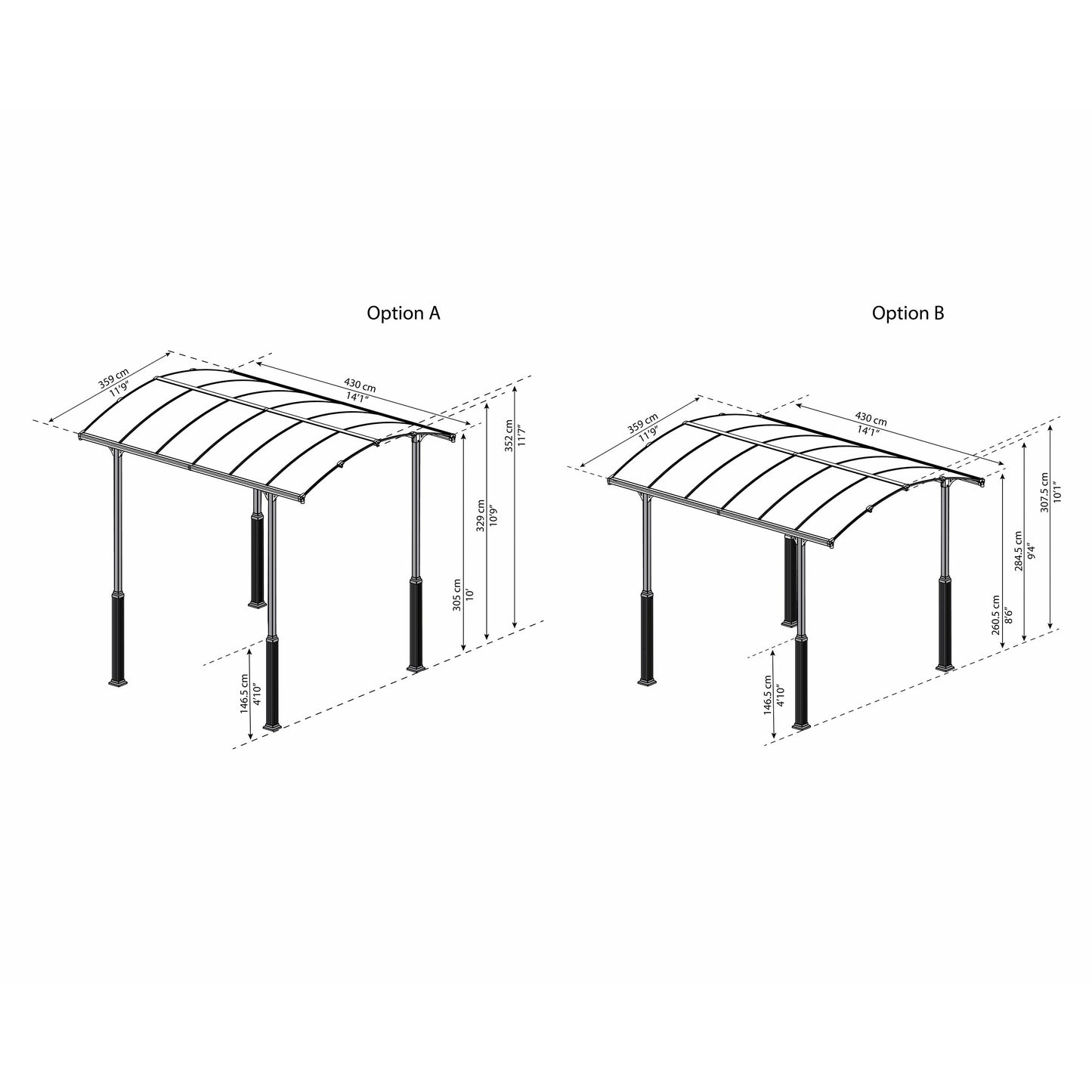 Palram Arcadia Alpine 12 x 14 Carport