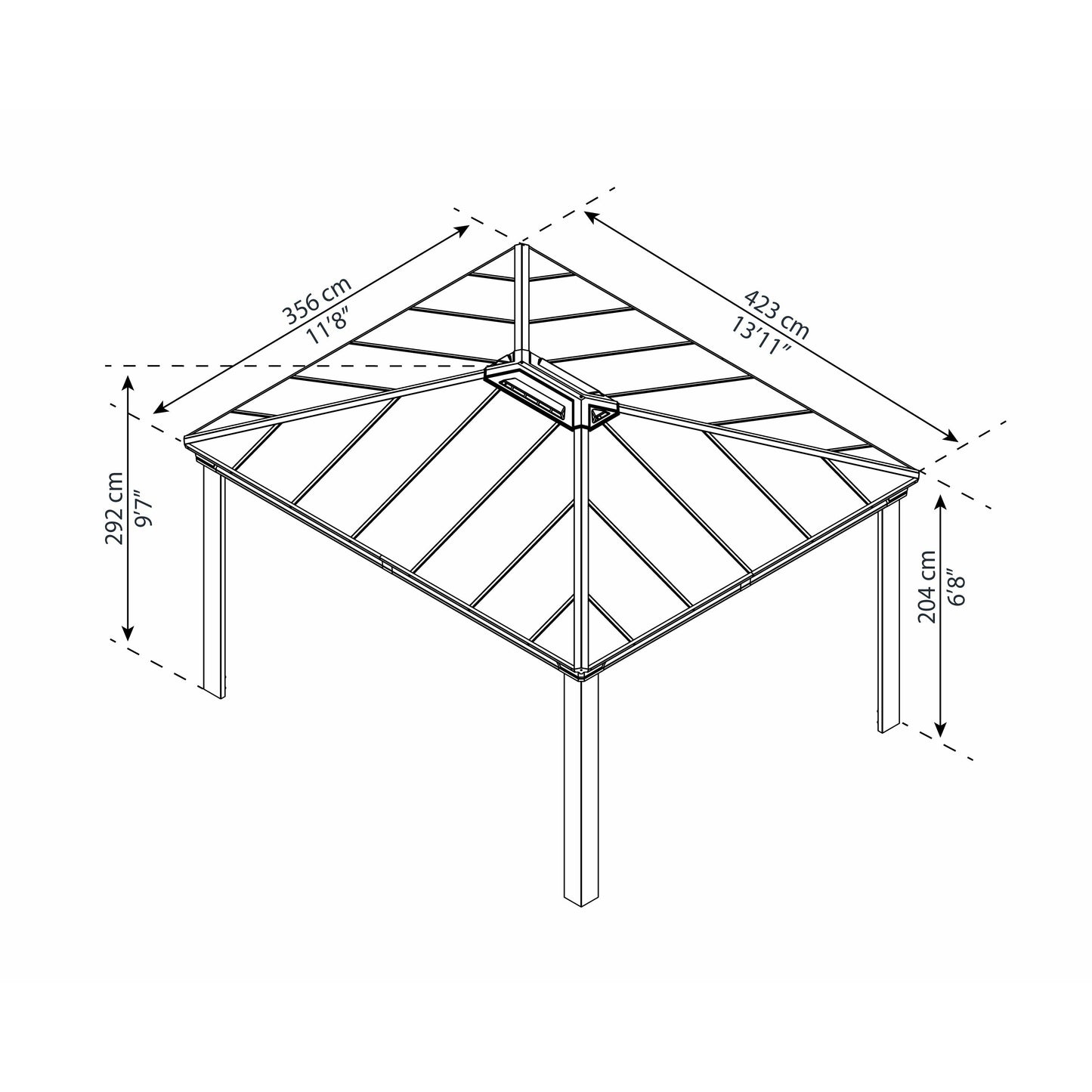 Palram Dallas 4300 14' x 12' Gazebo