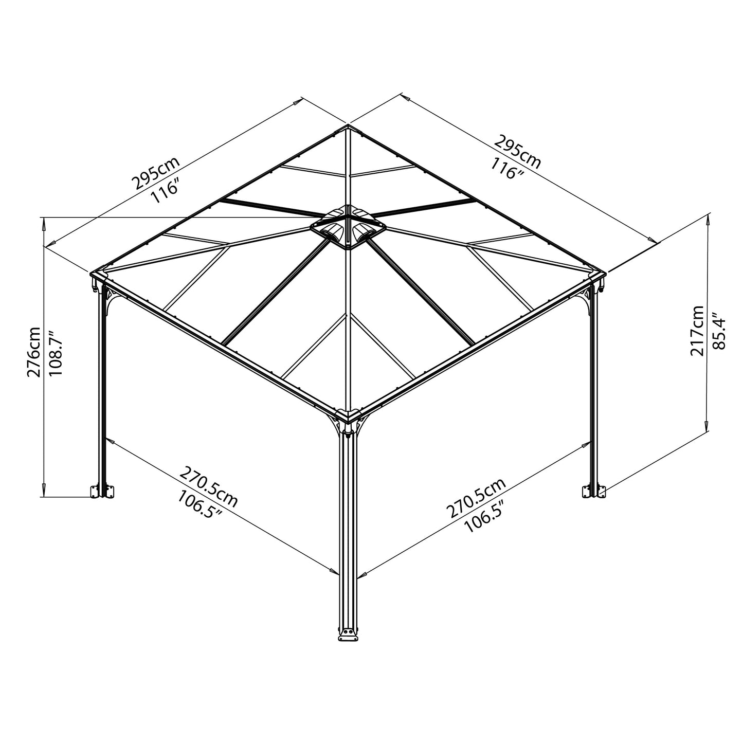 Palram 3000 10' x 10' Gazebo