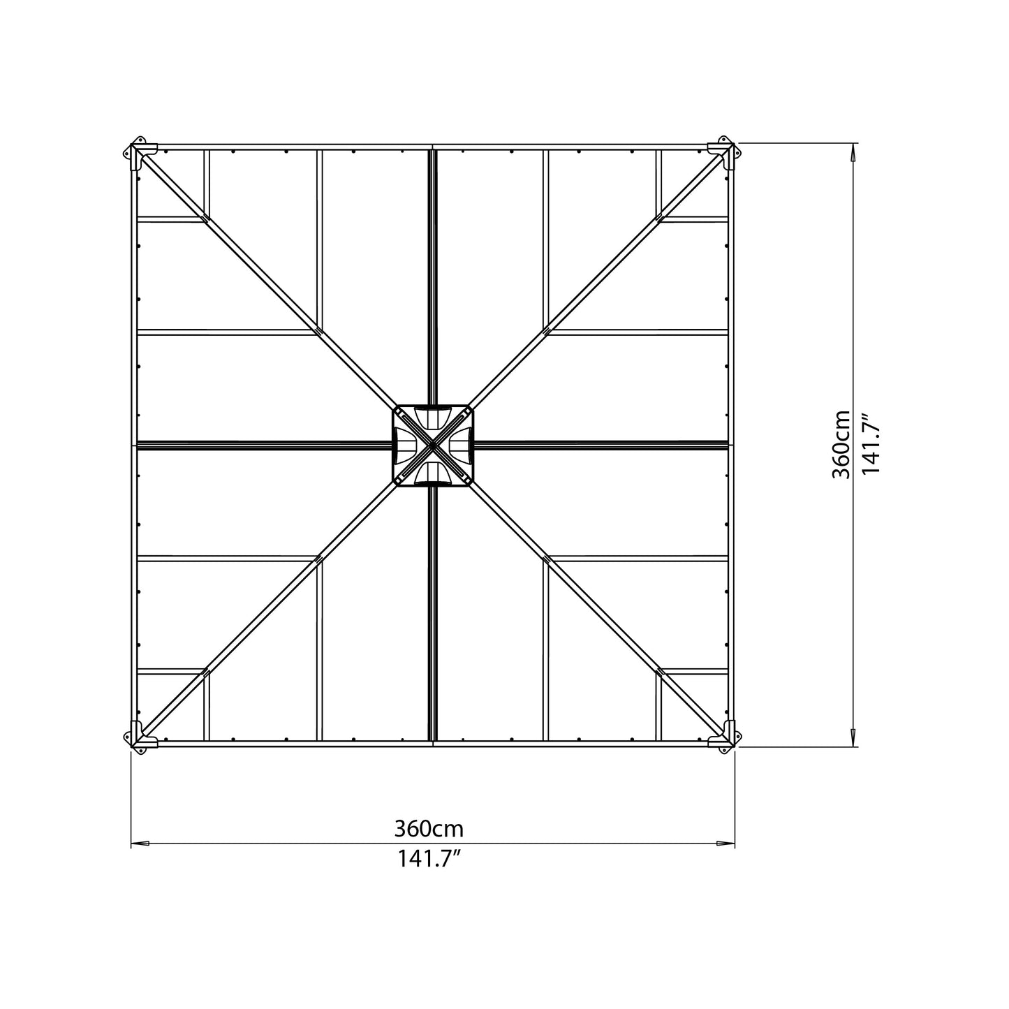 Palram 3600 12' x 12' Gazebo