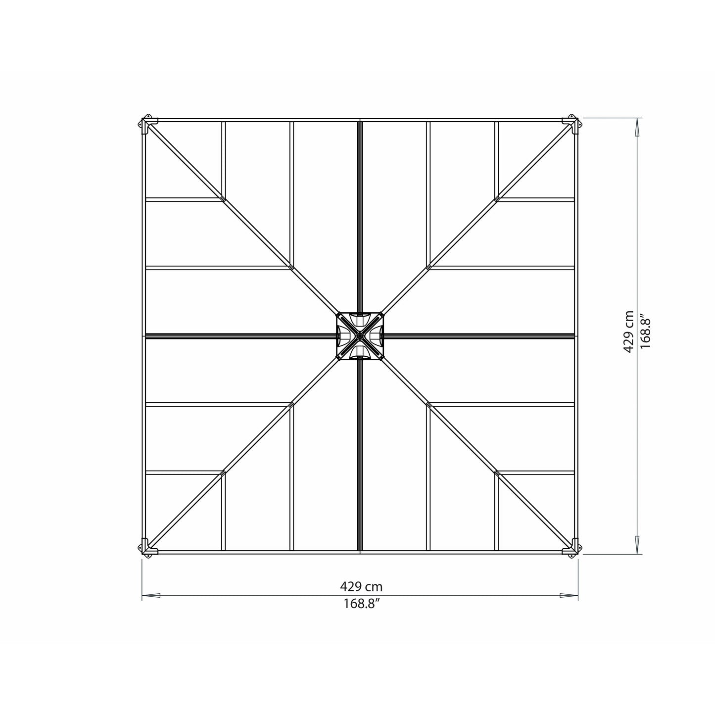 Palram 4300 14' x 14' Gazebo