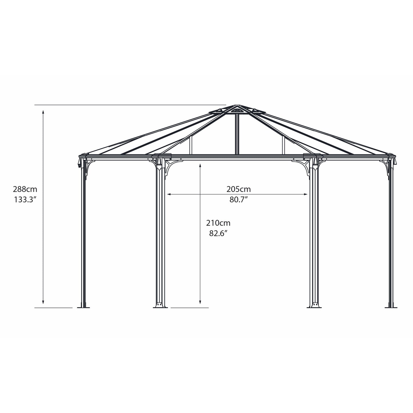 Palram Monaco Hexagon Garden Gazebo