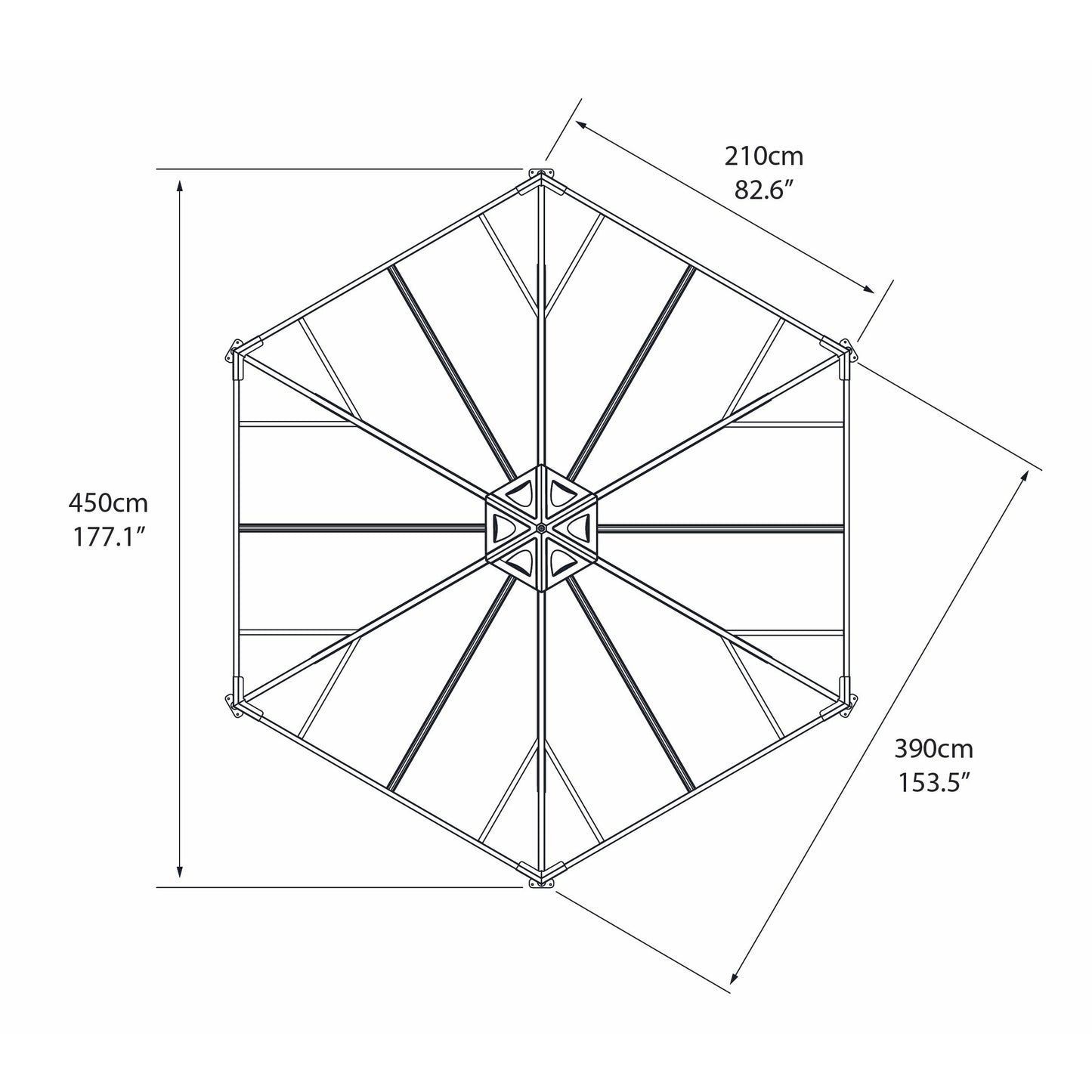 Palram Monaco Hexagon Garden Gazebo