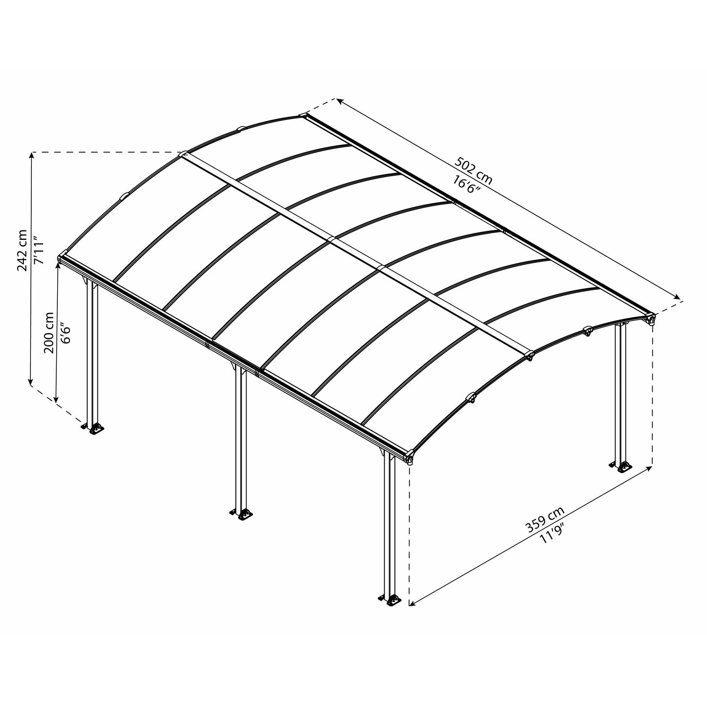 Palram Tucson 12 x 16 Gazebo