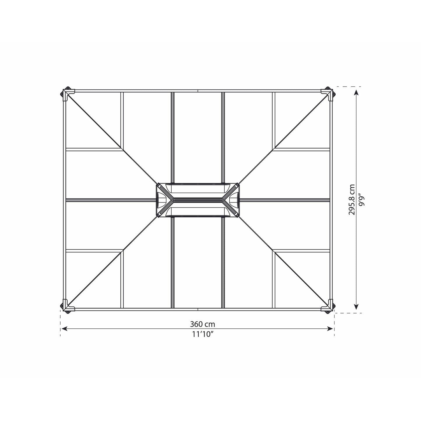 Palram Martinique 3600 10' x 12' Garden Gazebo