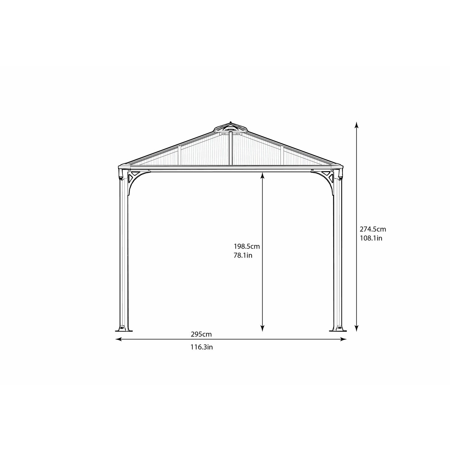 Palram Martinique 4300 10' x 14' Garden Gazebo