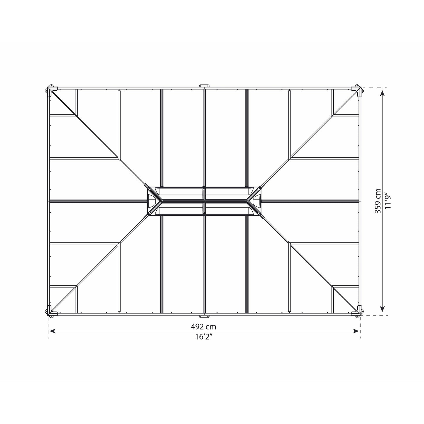 Palram Martinique 5000 12' x 16' Garden Gazebo