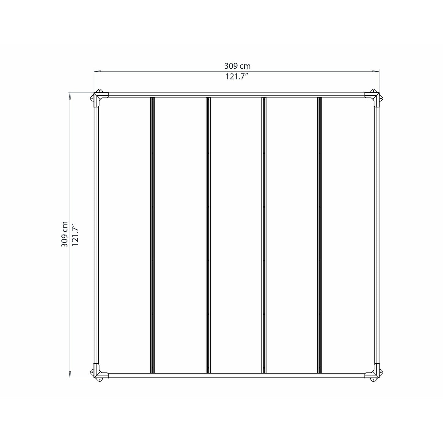 Palram Milano 3000 10' x 10' Gazebo
