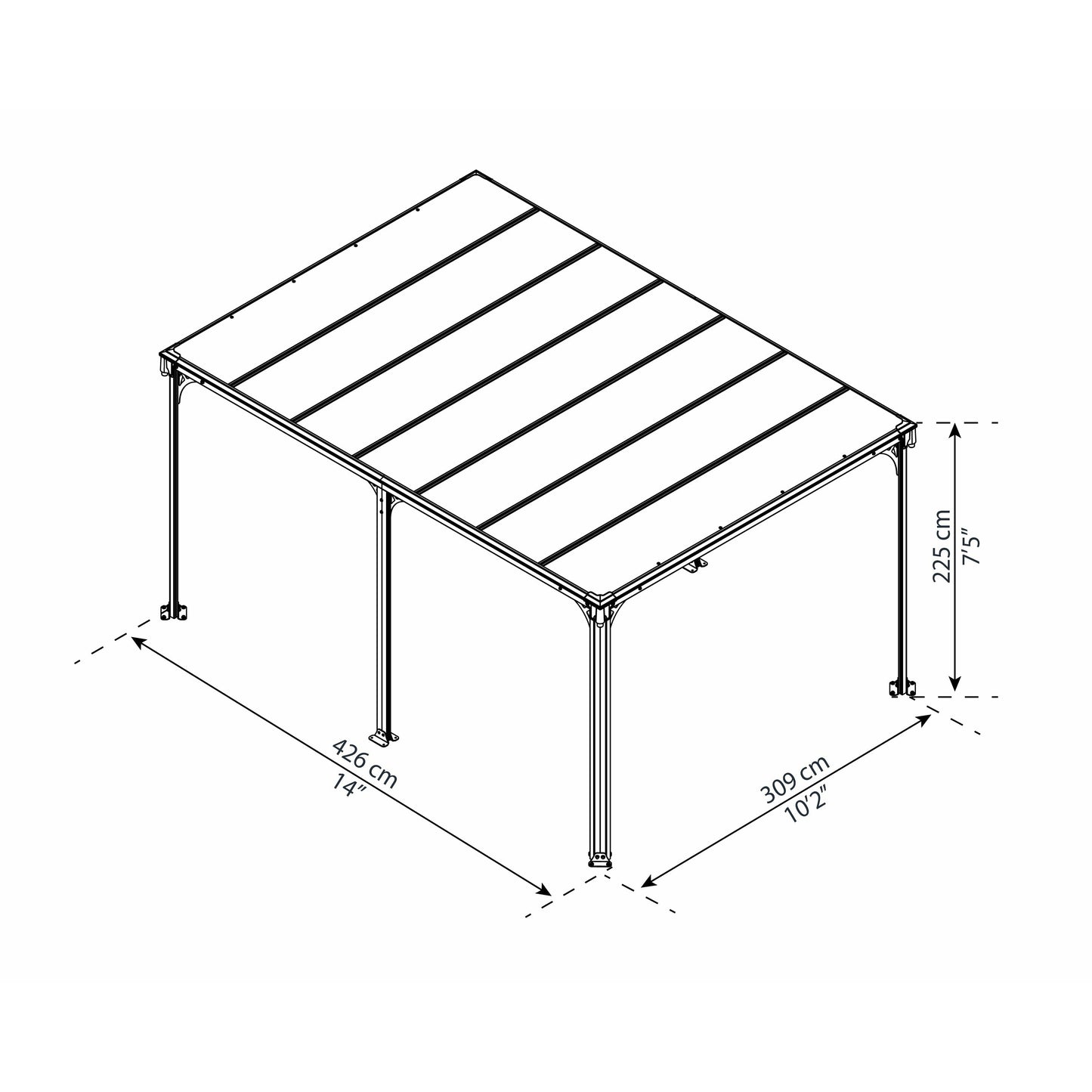 Palram Milano 4300 10' x 14' Gazebo