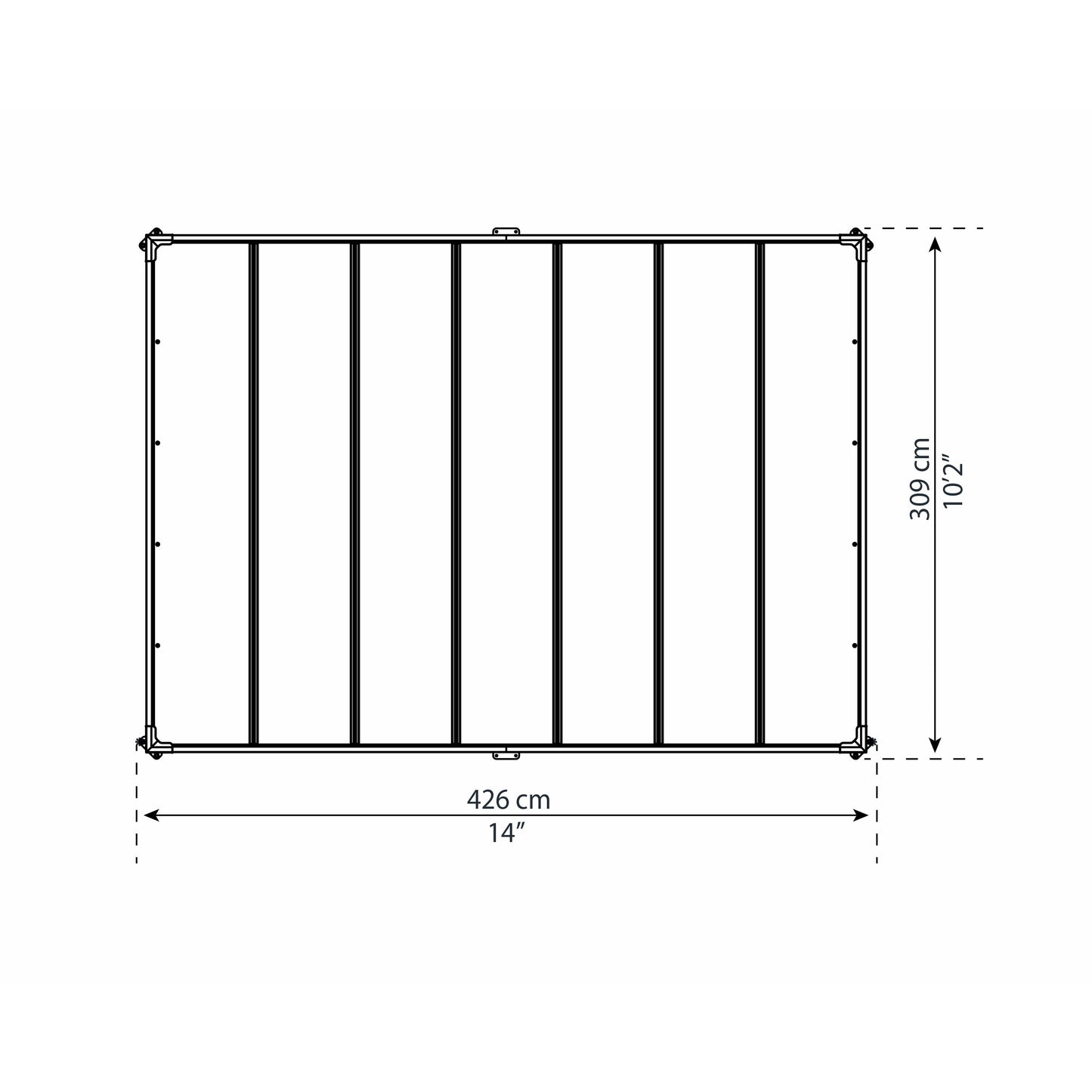 Palram Milano 4300 10' x 14' Gazebo