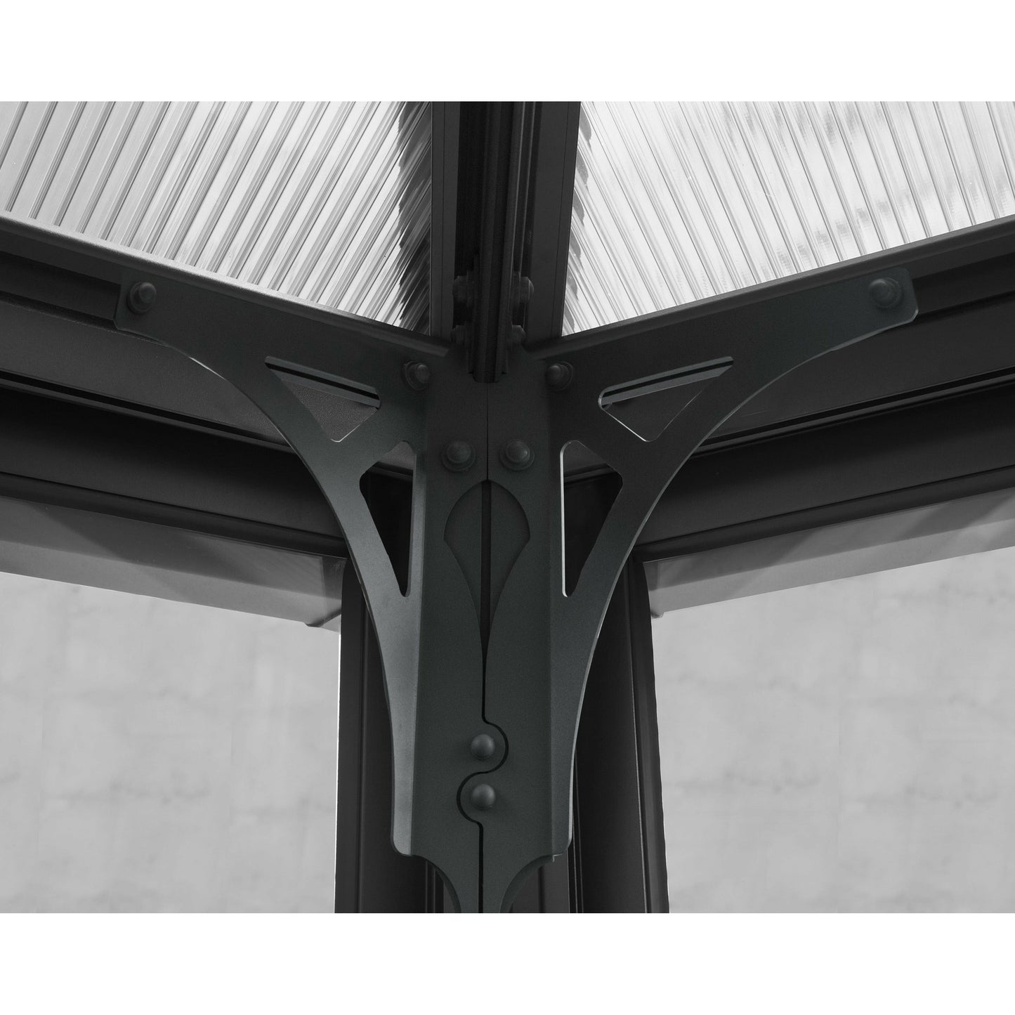 Palram Ledro Gazebo 12 x 12 w/screen doors GRAY/BRNZ