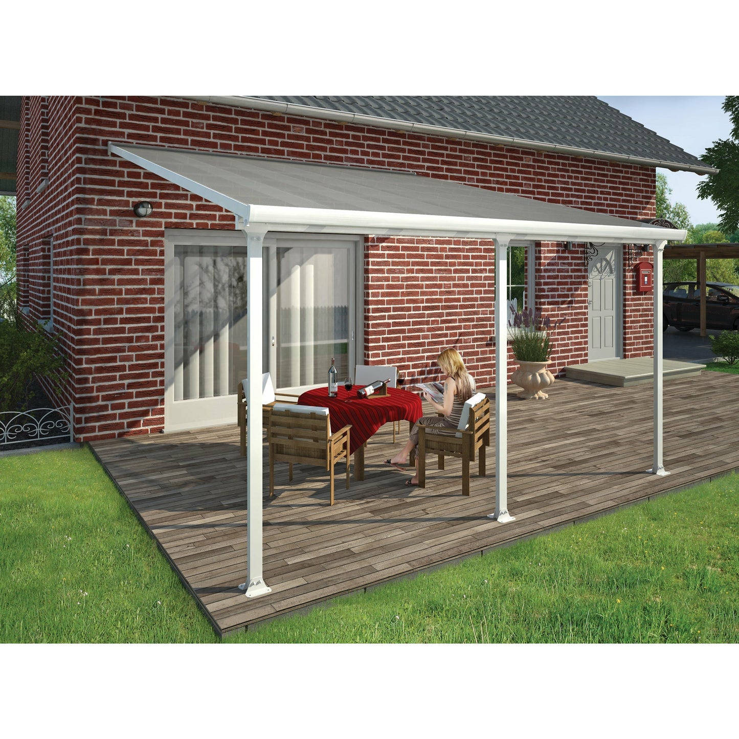 Palram Feria 13' x 14' Patio Cover - White