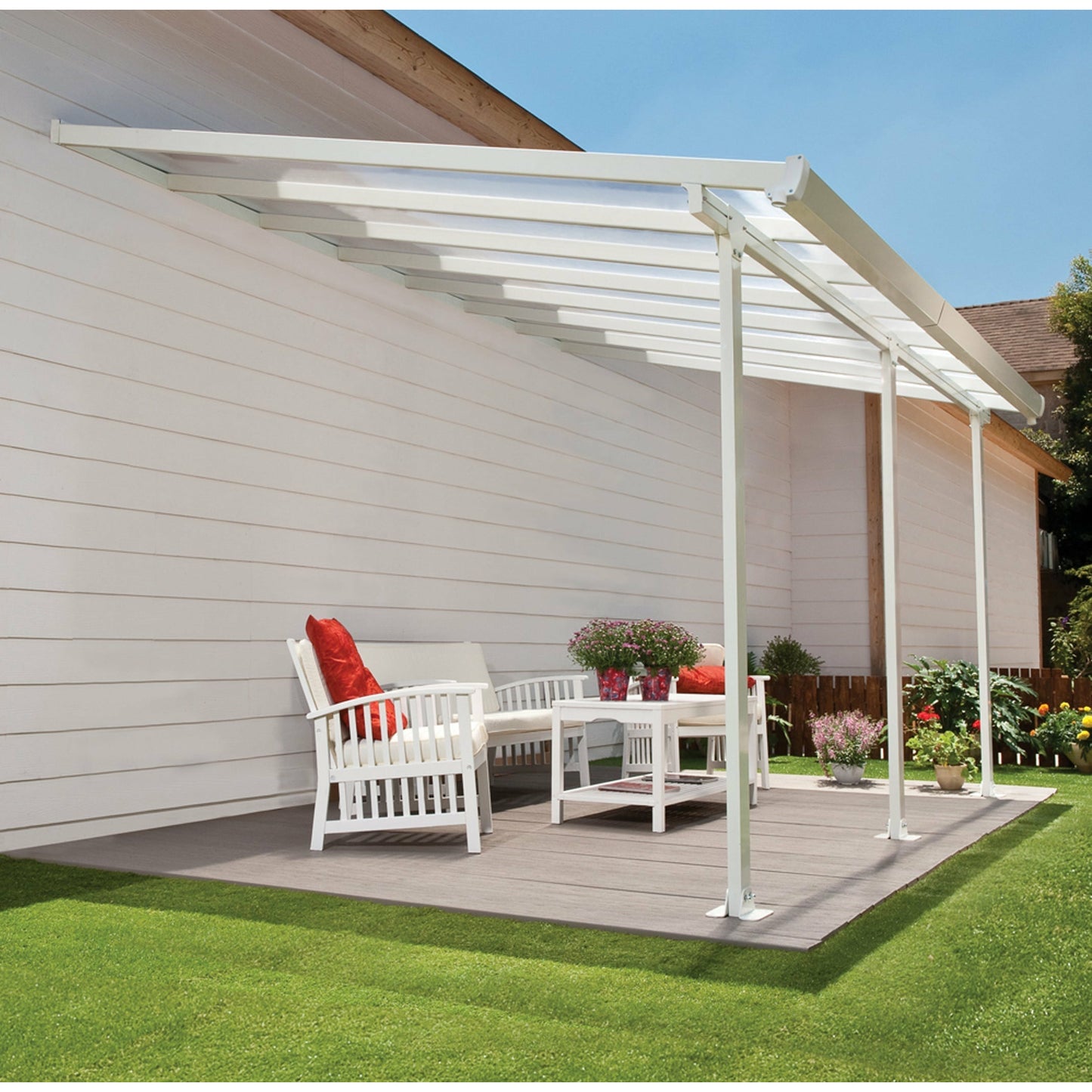 Palram Feria 13' x 26' Patio Cover - White