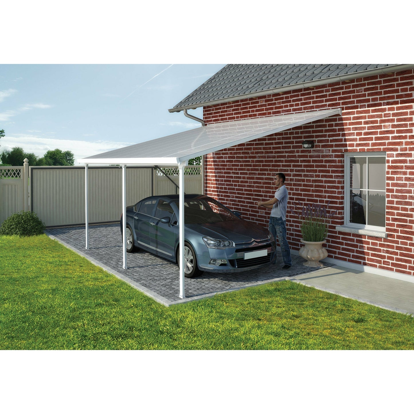 Palram Feria 13' x 26' Patio Cover - White