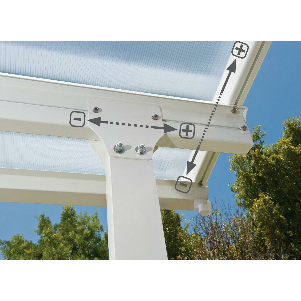 Palram Feria 13' x 28' Patio Cover - White