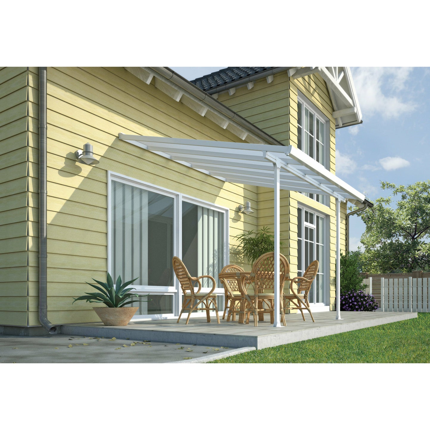 Palram Feria 10' x 10' Patio Cover - White