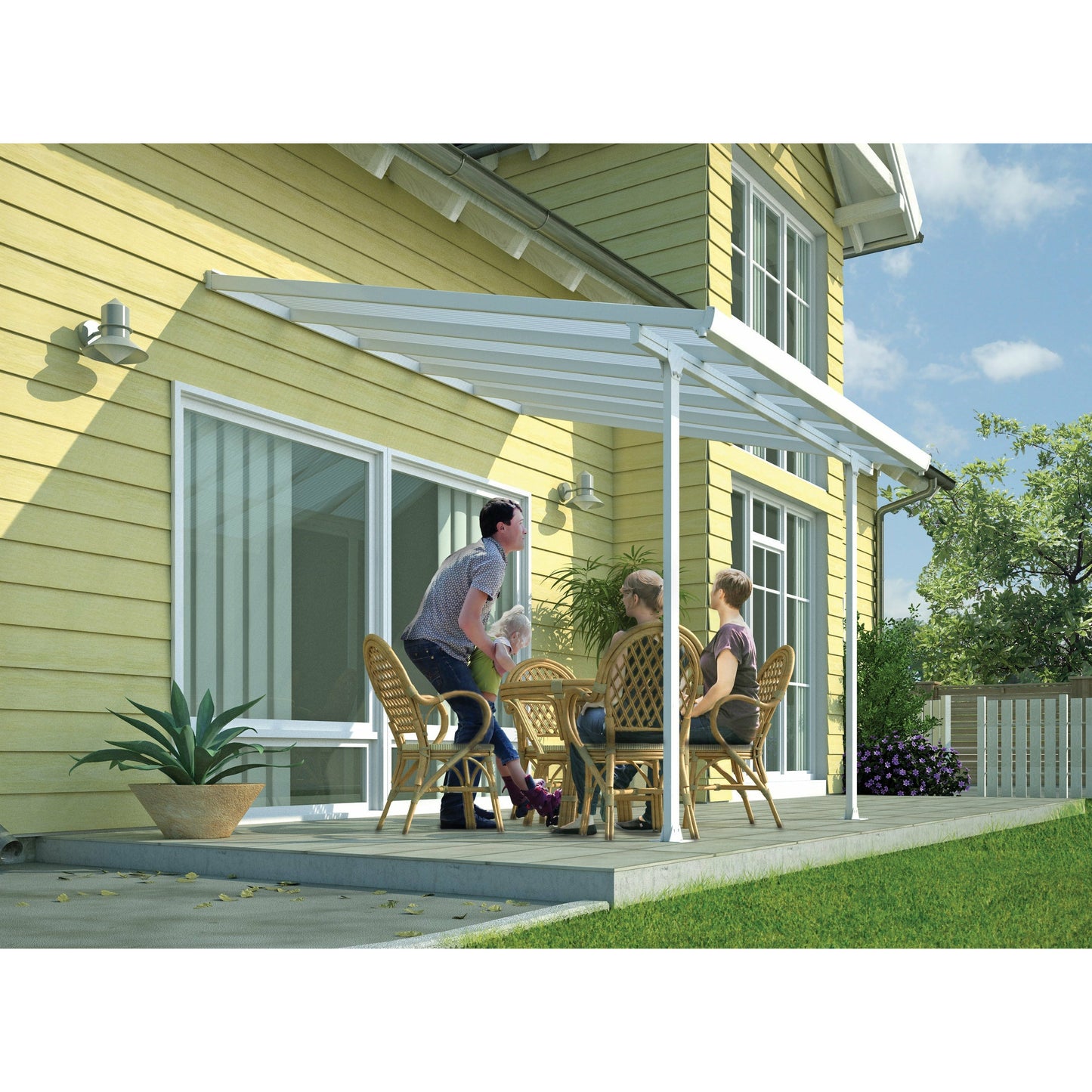 Palram Feria 10' x 10' Patio Cover - White