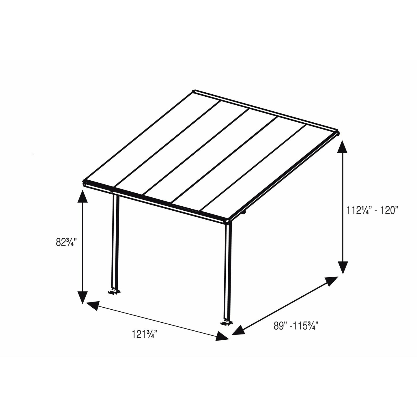 Palram Feria 10' x 10' Patio Cover - White