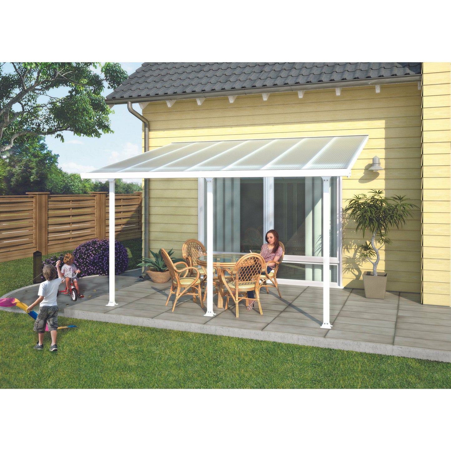 Palram Feria 10' x 14' Patio Cover - White