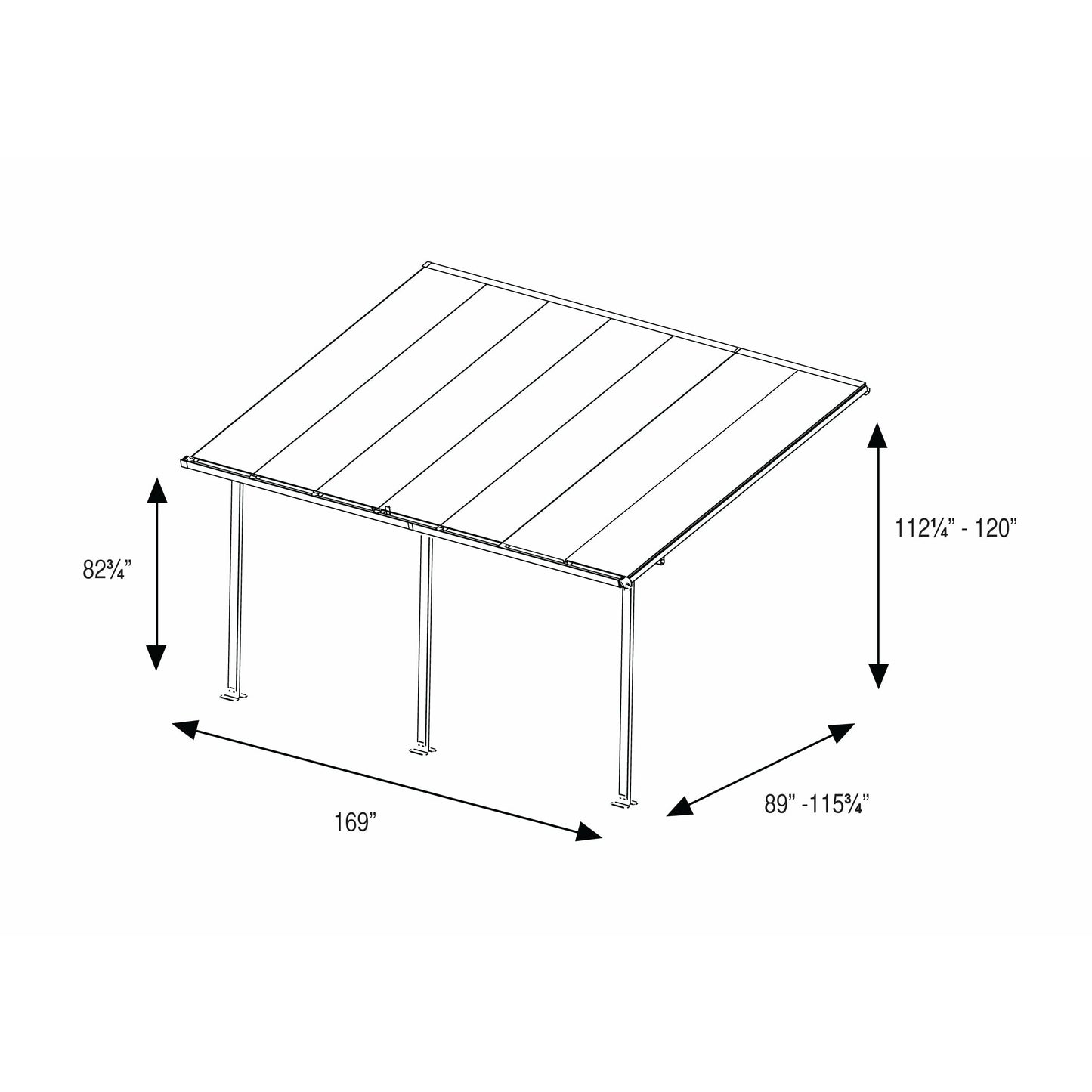 Palram Feria 10' x 14' Patio Cover - White
