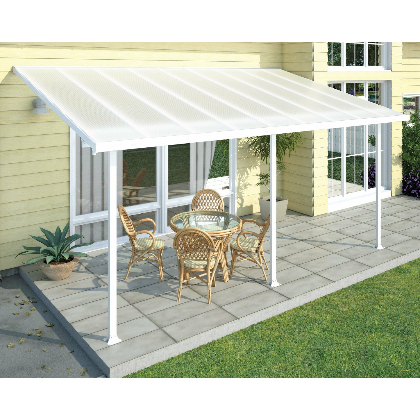 Palram Feria 10' x 18' Patio Cover - White