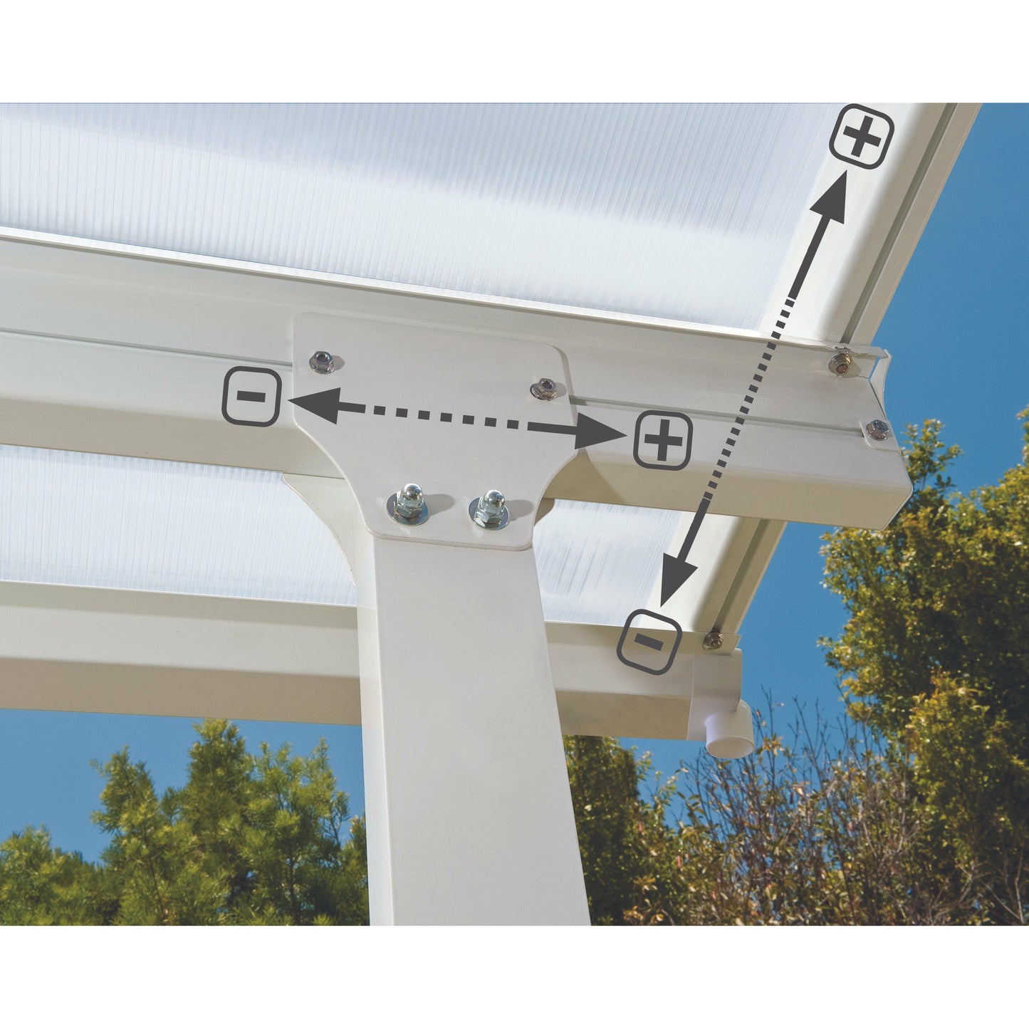 Palram Feria 10' x 18' Patio Cover - White