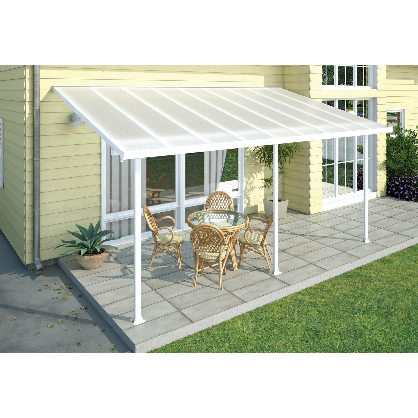 Palram Feria 10' x 20' Patio Cover - White