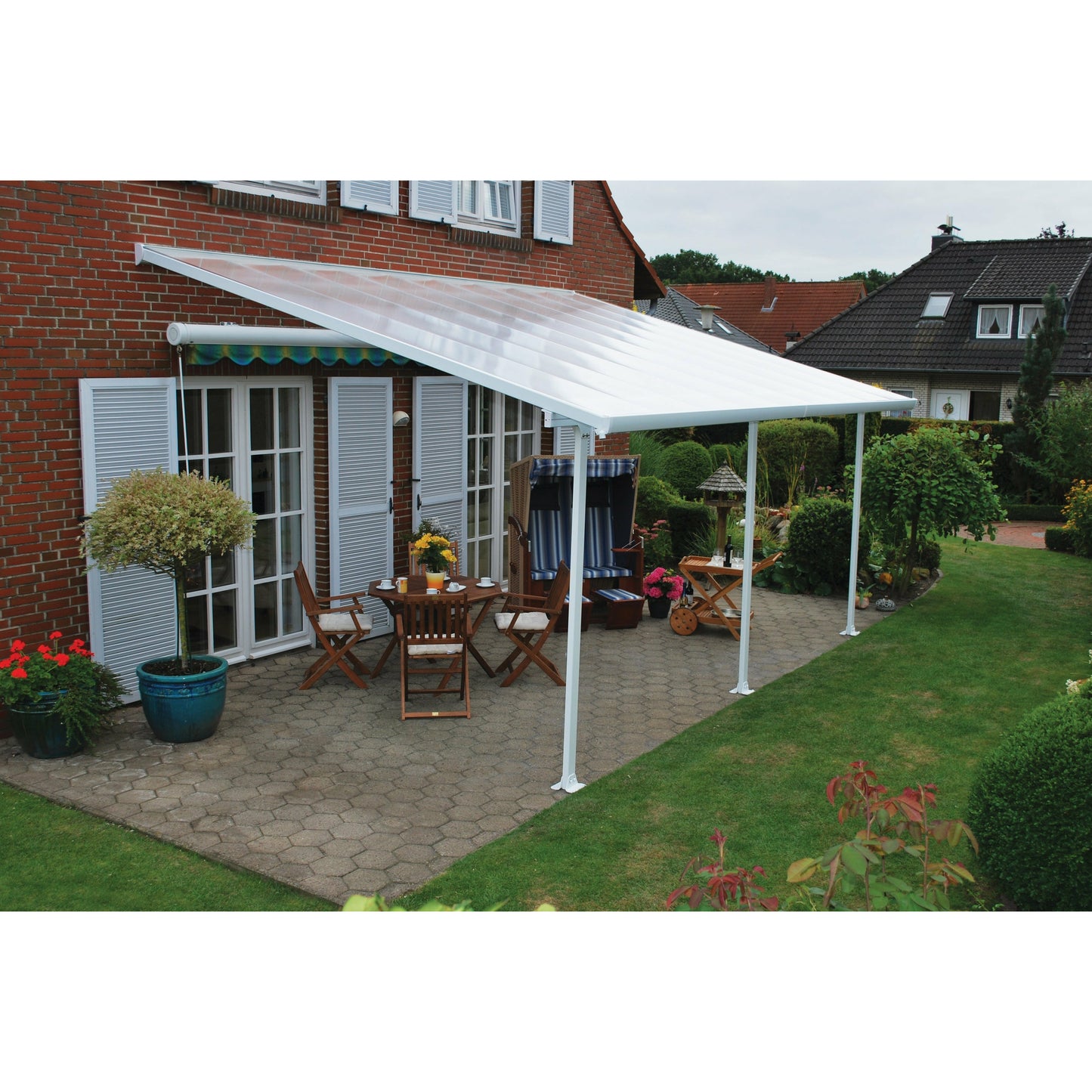 Palram Feria 10' x 24' Patio Cover - White