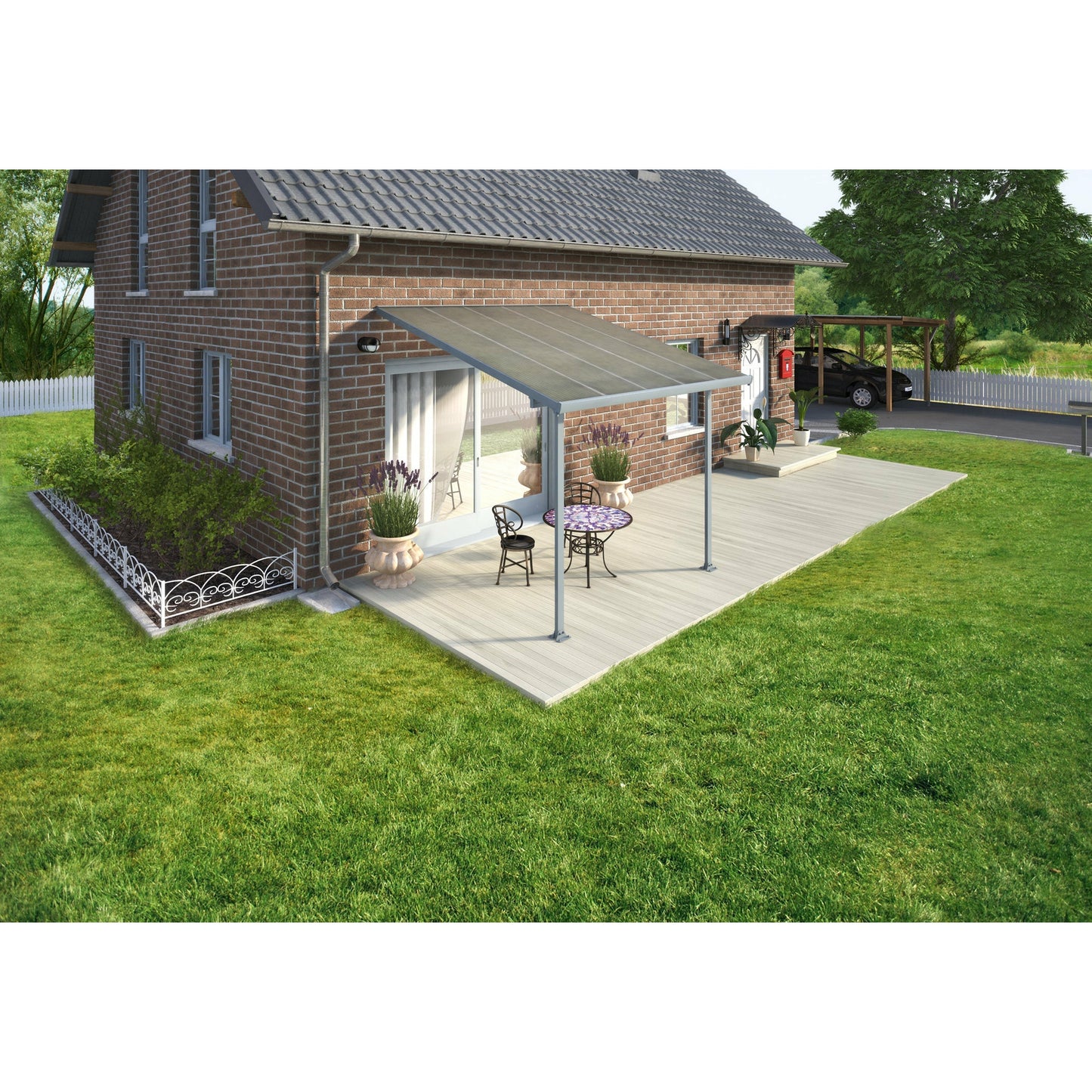 Palram Feria 10' x 10' Patio Cover - Gray