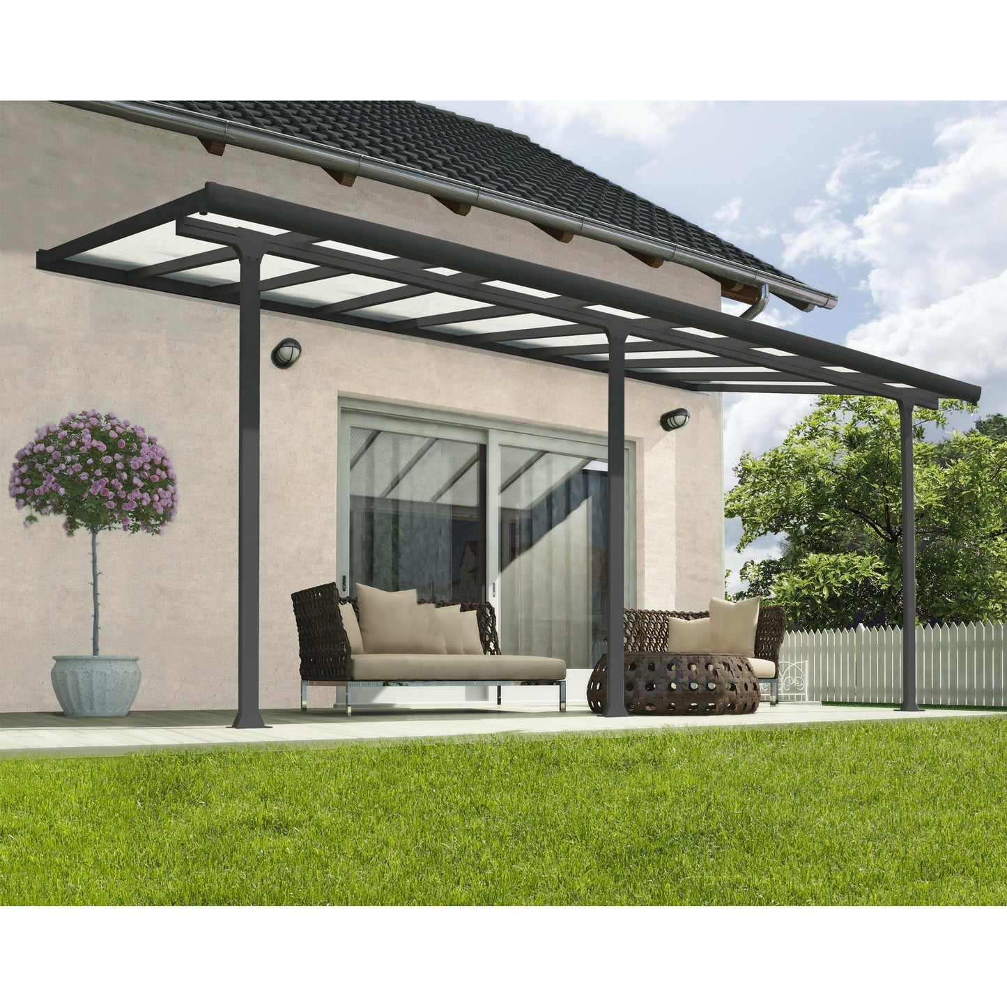 Palram Feria 10' x 18' Patio Cover - Gray