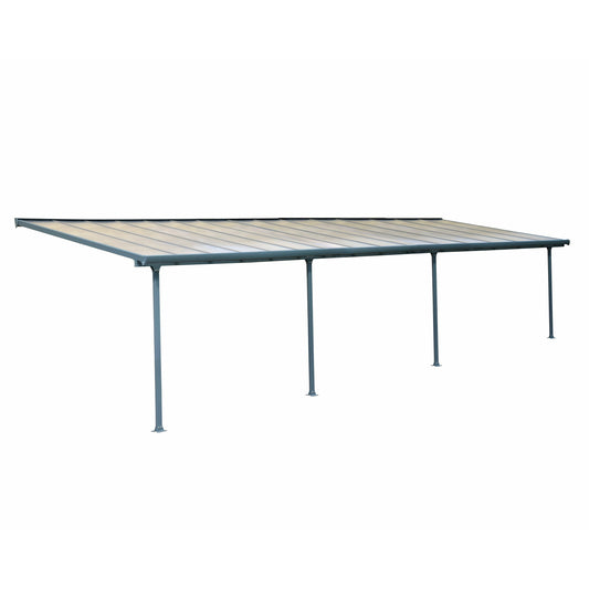 Palram Feria 10' x 30' Patio Cover - Gray