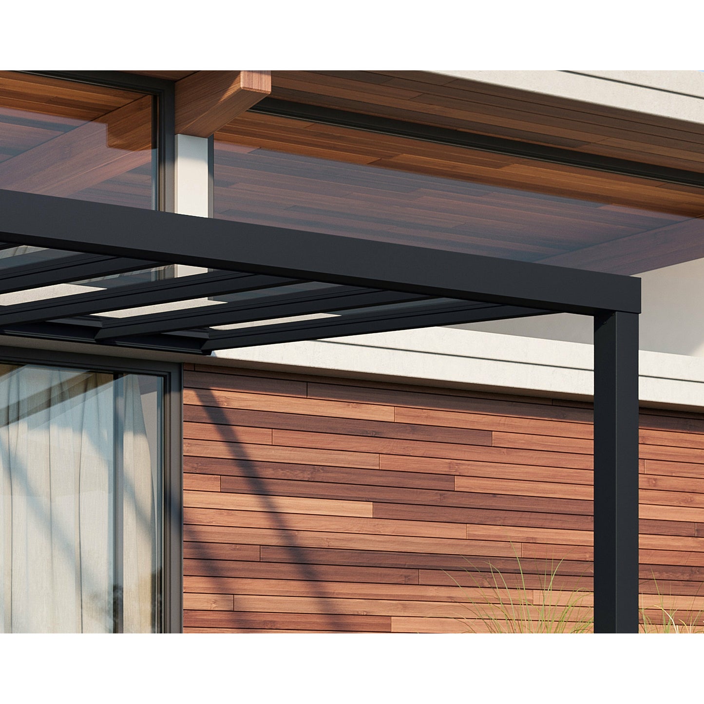 PALRAM STOCKHOLM PATIO COVER GRAY CLEAR 11x17