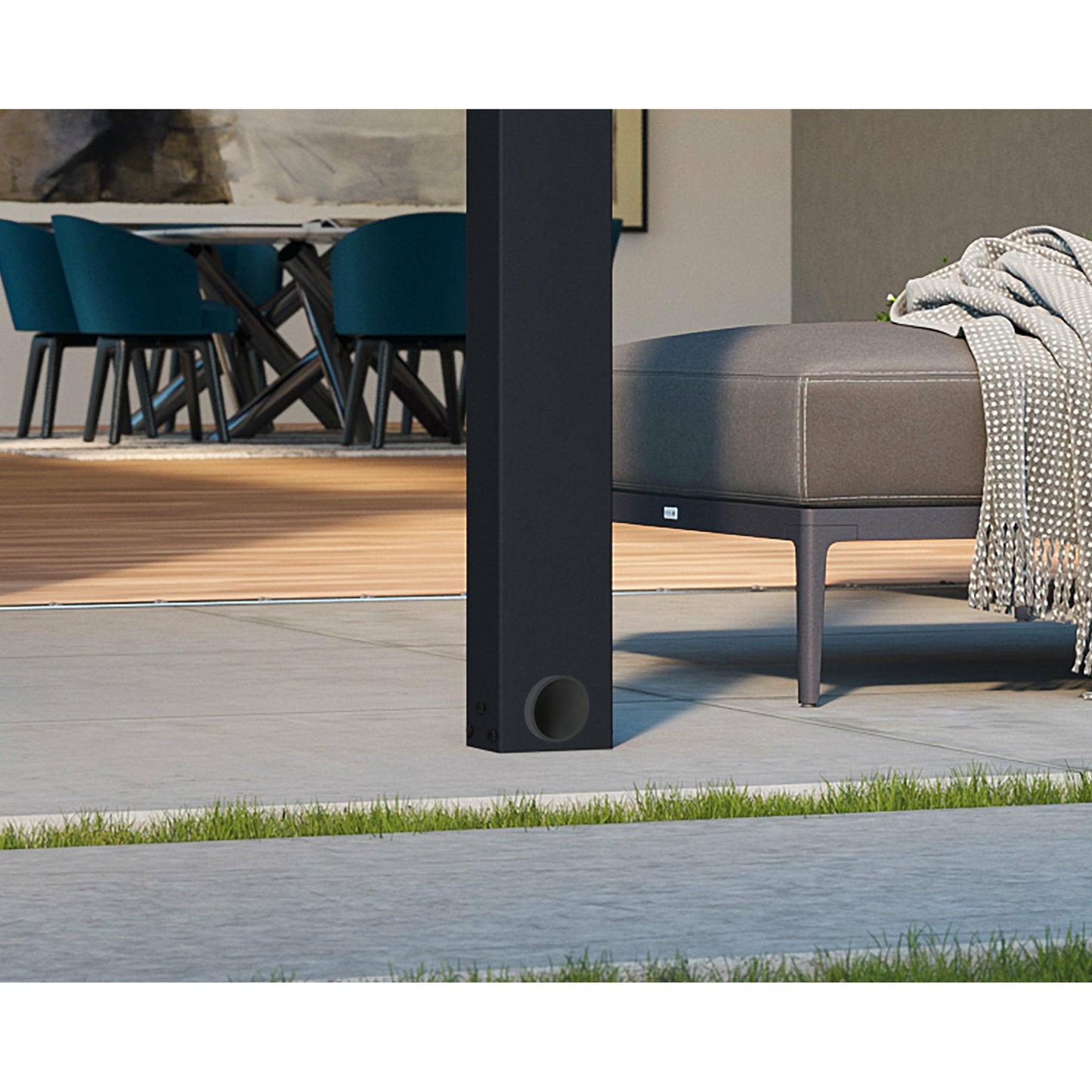 PALRAM STOCKHOLM PATIO COVER GRAY CLEAR 11x17