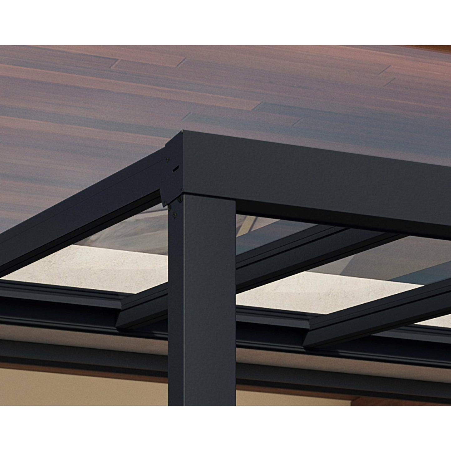 PALRAM STOCKHOLM PATIO COVER GRAY CLEAR 11x17