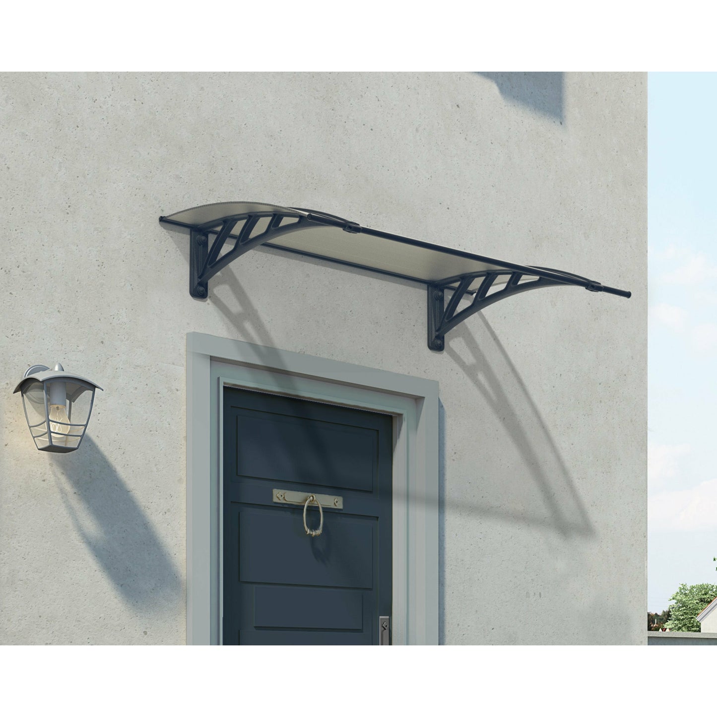 Palram Neo 1180 Door Canopy Awning Gray/Clear