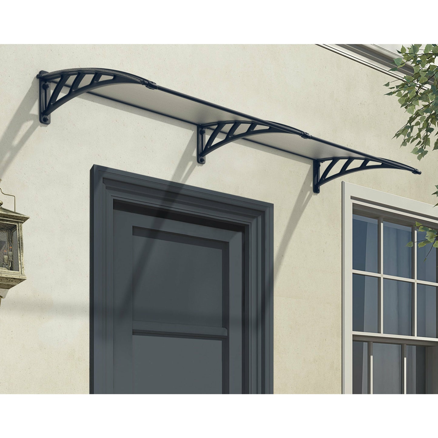 Palram Neo 2360 Door Canopy Awning Gray/Clear
