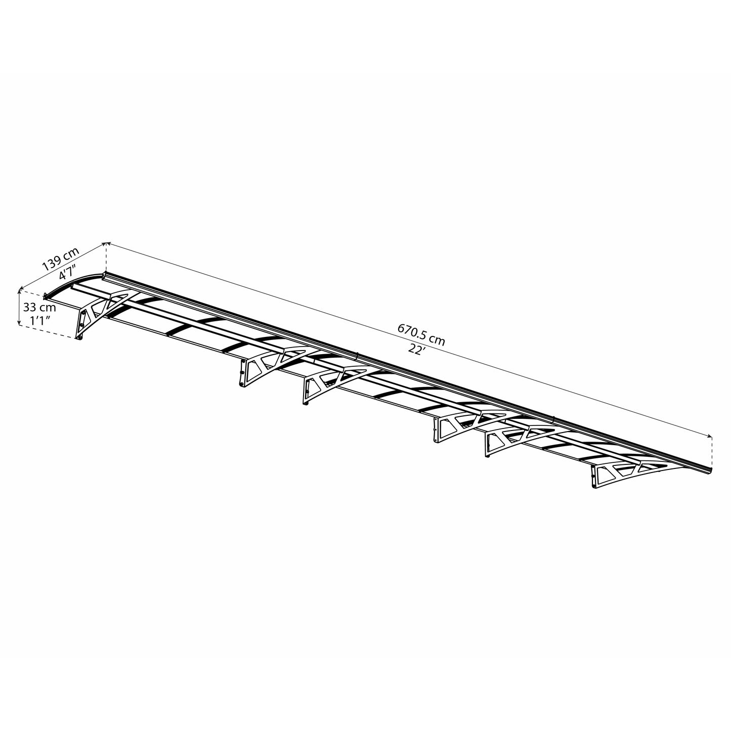 Palram Amsterdam 6690 Door Canopy Awning